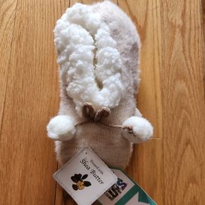 MUK LUKS Ballarina light taupe /cream  slippers with tassle L/XL